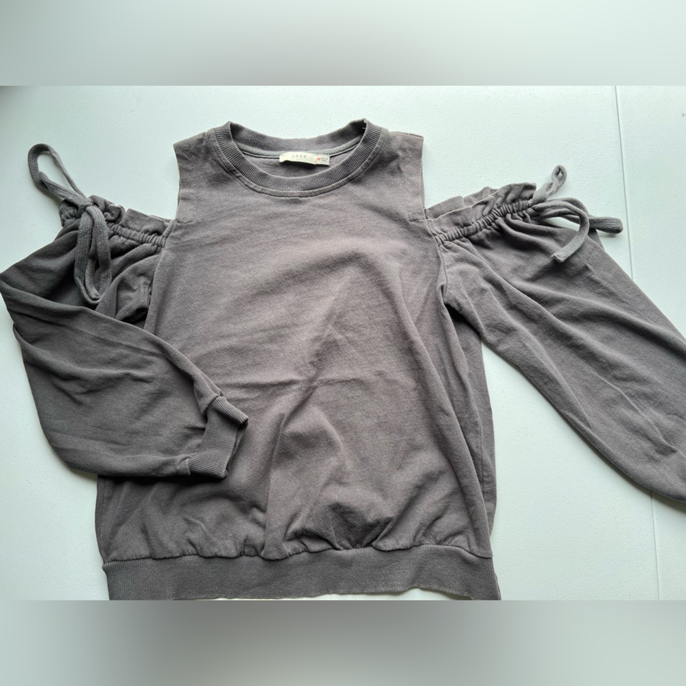 Lush Charcoal Cold Shoulder Top